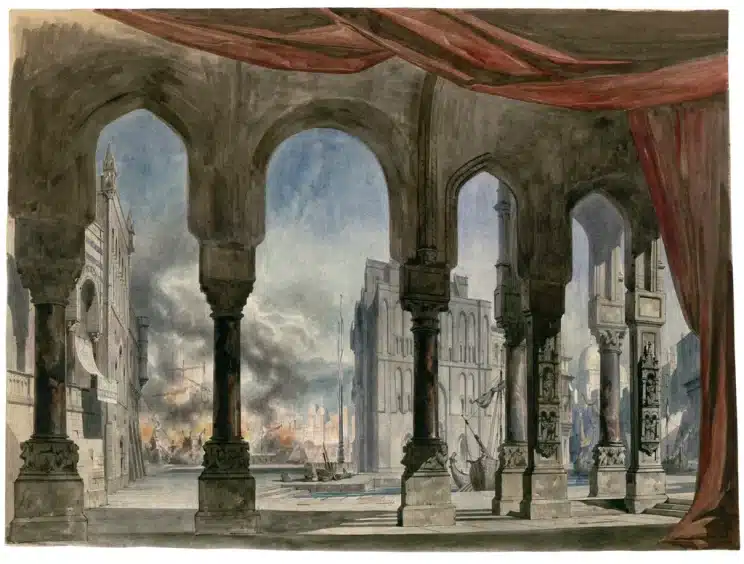 Set design Act V, Scene